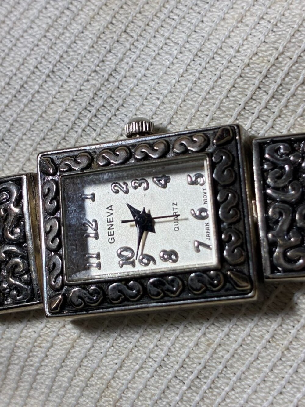 Woman's Silver Geneva Bracelet Watch